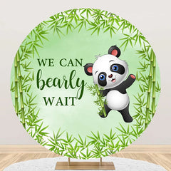 Aperturee - Bearly Wait Bamboo Panda Round Baby Shower Backdrop