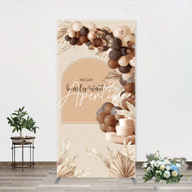 Aperturee - Bearly Wait Boho Balloons Arch Baby Shower Backdrop