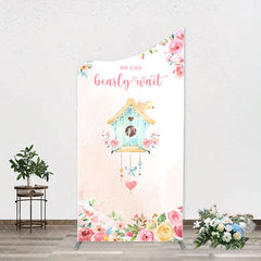 Aperturee - Bearly Wait House Floral Arch Baby Shower Backdrop