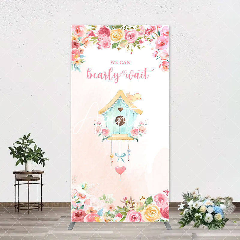 Aperturee - Bearly Wait House Floral Arch Baby Shower Backdrop