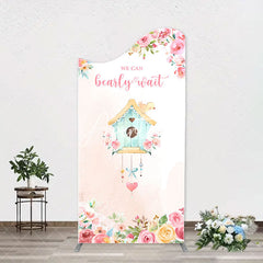 Aperturee - Bearly Wait House Floral Arch Baby Shower Backdrop