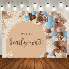 Aperturee - Bearly Wait With Balloon Teddy Baby Shower Backdrop