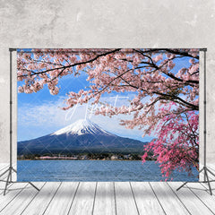 Aperturee - Beautiful Mount Fuji Cherry Blossoms Spring Backdrop