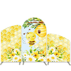 Aperturee Bee And Honey Floral Baby Shower Arch Backdrop Kit