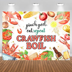 Aperturee - Beer Red Crawfish Boil Backdrop For Family Party