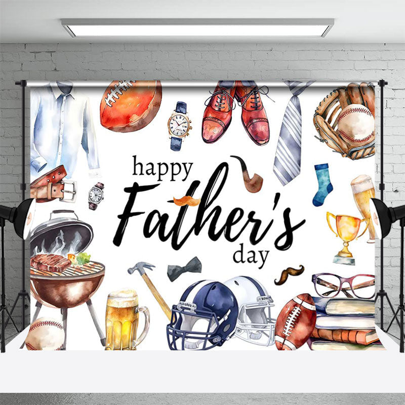 Aperturee - Beer Tie Watch Glass Books Fathers Day Backdrop