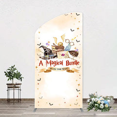 Aperturee - Beige Magical Bundle Wizard Arch Baby Shower Backdrop