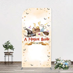 Aperturee - Beige Magical Bundle Wizard Arch Baby Shower Backdrop