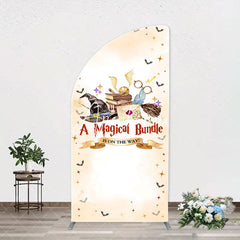 Aperturee - Beige Magical Bundle Wizard Arch Baby Shower Backdrop