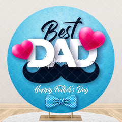 Aperturee - Best Dad Blue Beard Love Round Fathers Day Backdrop