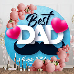 Aperturee - Best Dad Blue Beard Love Round Fathers Day Backdrop