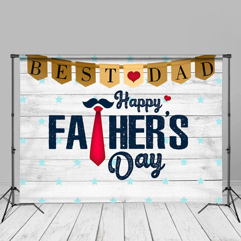 Aperturee - Best Dad White Wooden Fathers Day Photography Backdrop