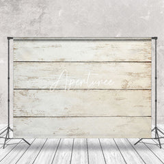 Aperturee - Biege Vintage Horizontal Stripe Wood Photo Backdrop