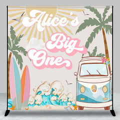 Aperturee - Big One Groovy Summer Personalized Birthday Backdrop