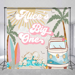 Aperturee - Big One Groovy Summer Personalized Birthday Backdrop