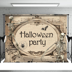 Aperturee - Black And Khaki Retro Styel Halloween Party Backdrop