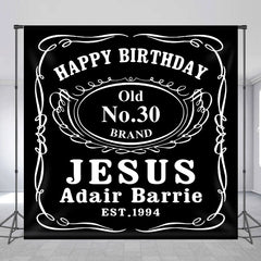 Aperturee - Black And White Custom Legend 30th Birthday Backdrop