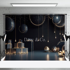 Aperturee - Black Balloon LED Light Birthday Photography Backdrop