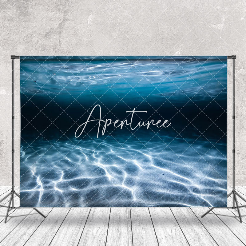 Aperturee - Black Blue Water Ripples Natural Seabed Backdrop