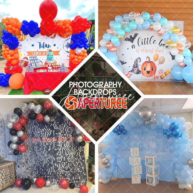 Aperturee - Black Burnouts Or Bows Gender Reveal Party Backdrop