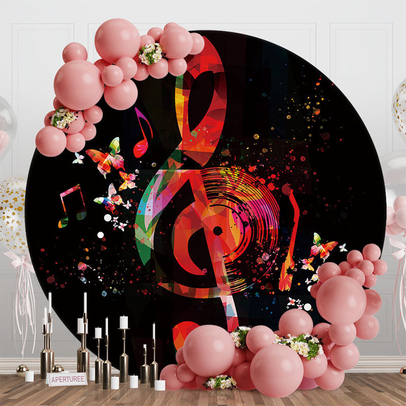 Aperturee - Black Butterfly Musical Round Dance Party Backdrop