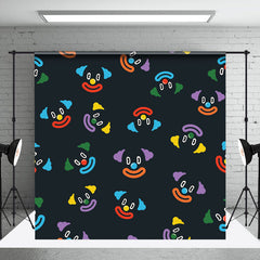 Aperturee - Black Circus Funny Clown Backdrop For Photography