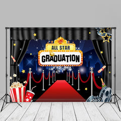 Aperturee - Black Curtain Red Carpet Grad Backdrop For Photo