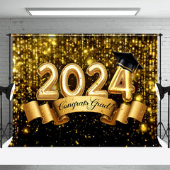 Aperturee - Black Gold Congrats 2023 Grad Photoshoot Backdrop