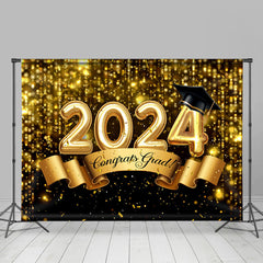 Aperturee - Black Gold Congrats 2023 Grad Photoshoot Backdrop