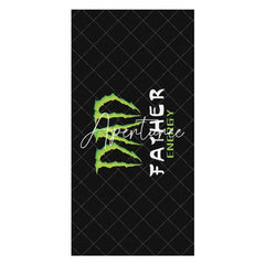 Aperturee - Black Green Dad Father Energy Custom Beach Towel