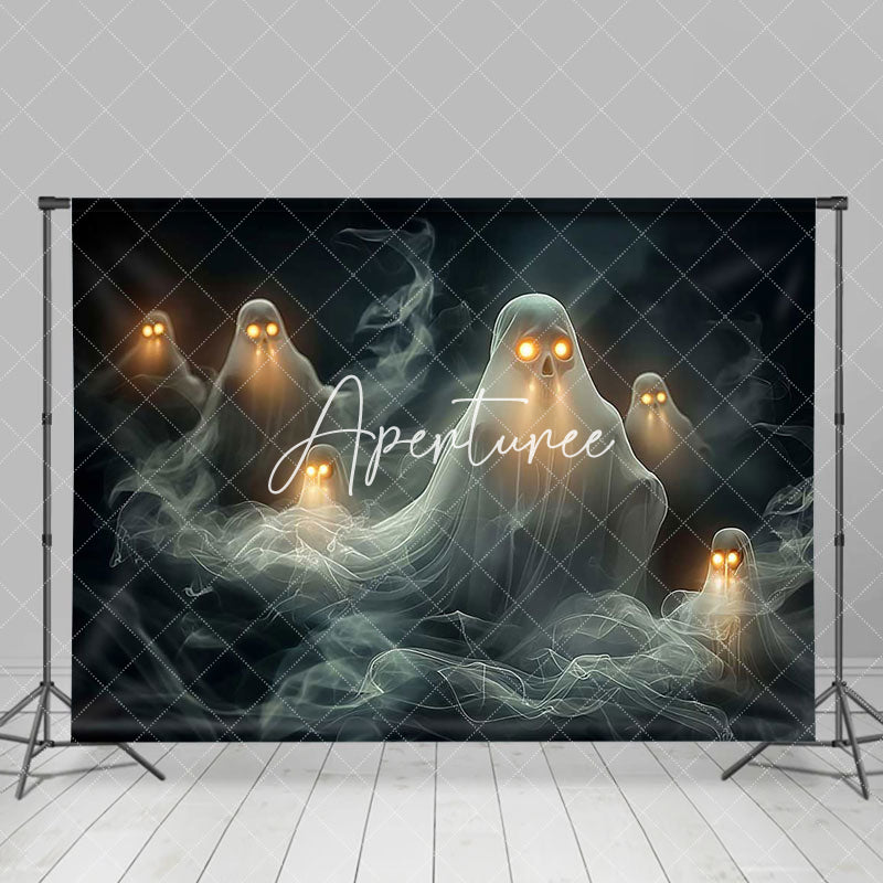 Aperturee - Black Grim Reaper Skeleton Halloween Party Backdrop