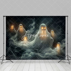 Aperturee - Black Grim Reaper Skeleton Halloween Party Backdrop