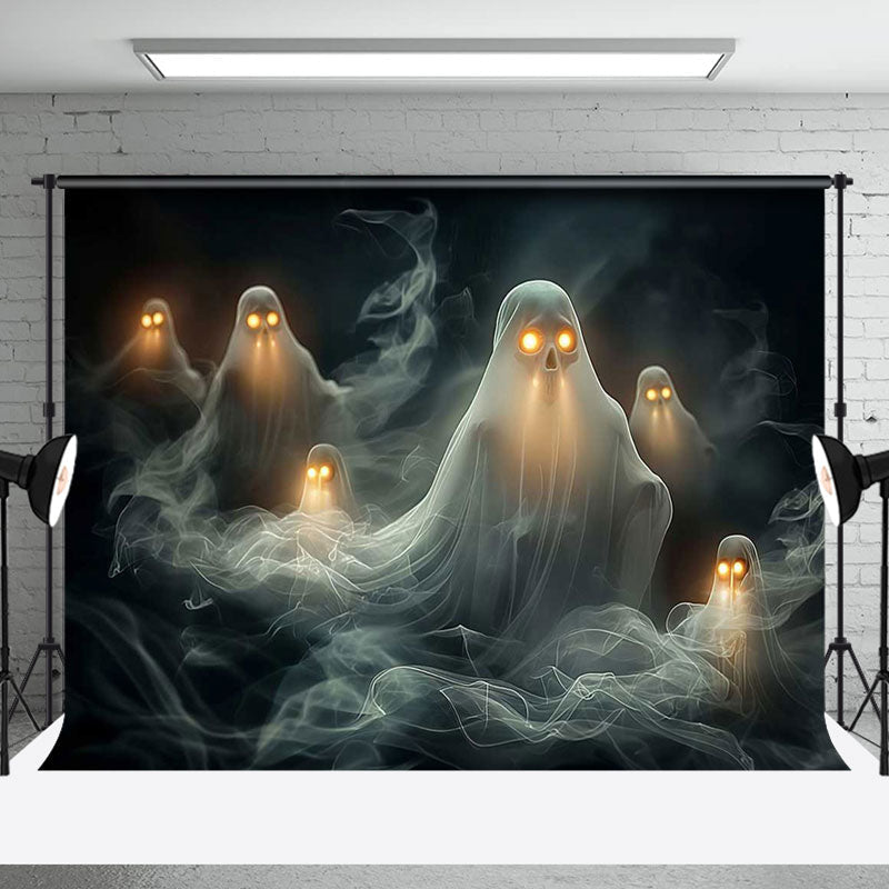 Aperturee - Black Grim Reaper Skeleton Halloween Party Backdrop