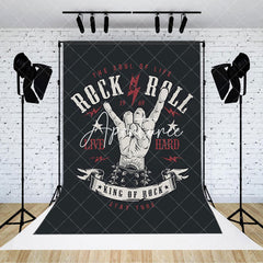 Aperturee - Black Hands Punk Rock And Roll Music Party Backdrop