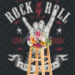 Aperturee - Black Hands Punk Rock And Roll Music Party Backdrop