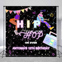 Aperturee - Black Hiphop On Over Custom 12th Birthday Backdrop