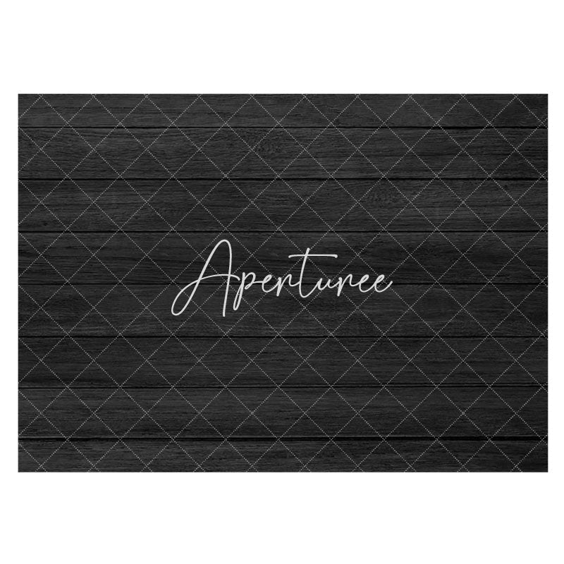 Aperturee - Black Horizontal Stripe Wood Grain Rubber Floor Mat