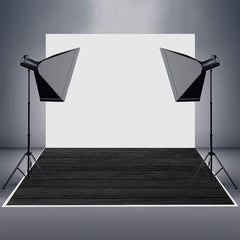 Aperturee - Black Horizontal Stripe Wood Grain Rubber Floor Mat