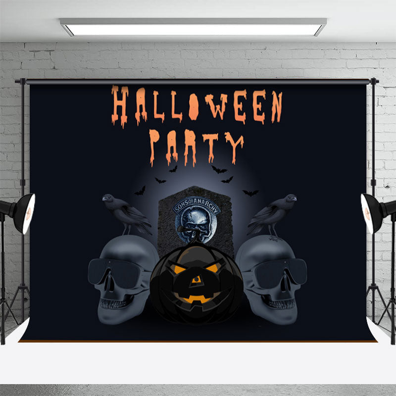 Aperturee - Black Mask Sons Of Anarchy Halloween Party Backdrop