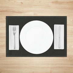 Aperturee - Black Modern Dinner Set Of 4 Placemats For Kitchen