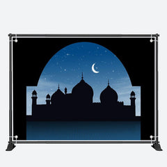 Aperturee - Black Night Shadow Dome Palace Sky Ramadan Backdrop