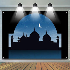 Aperturee - Black Night Shadow Dome Palace Sky Ramadan Backdrop