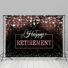 Aperturee - Black Pink Light Pendant Happy Retirement Backdrop