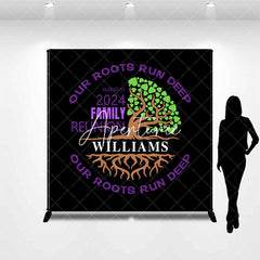 Aperturee - Black Purple Tree Custom Family Reunion Backdrop