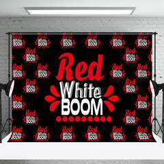 Aperturee - Black Red White Boom Backdrop For Independence Day