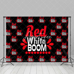 Aperturee - Black Red White Boom Backdrop For Independence Day