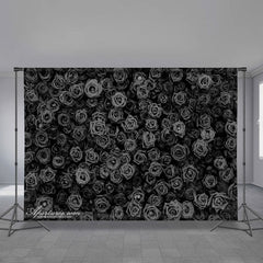 Aperturee - Black Rose Simple Special Valentines Day Backdrop