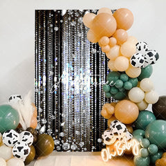 Aperturee - Black Silver Dance Party Rectangular Arch Backdrop