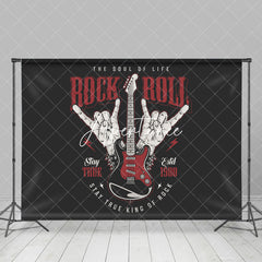 Aperturee - Black Stay True Rock And Roll Musical Party Backdrop