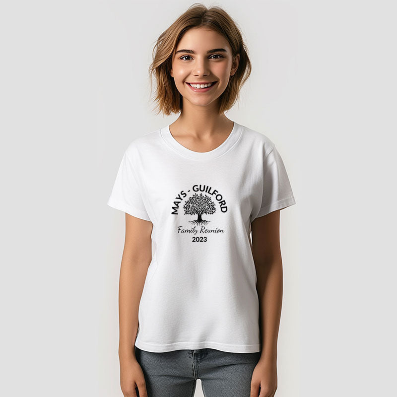 Aperturee - Black Tree Personalized Name Reunion T-Shirt